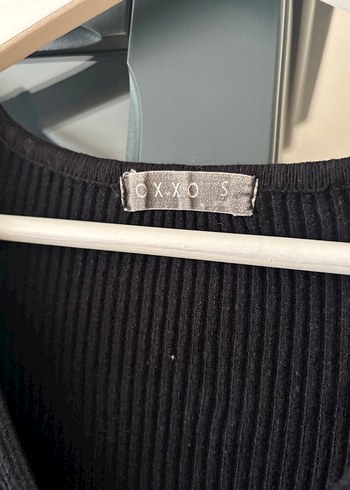 Siyah V Yaka Mini Triko Elbise - Görsel 2