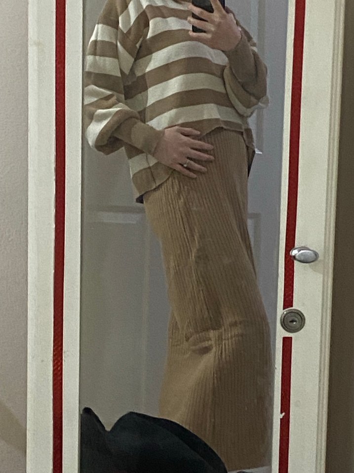 Uzun, Rahat Kesim Kadın Triko Elbise - Görsel 4