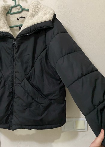 Siyah Kadın Fermuarlı Kış Montu - Görsel 3