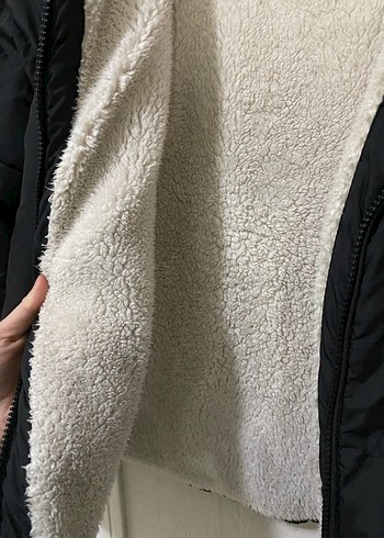 Siyah Kadın Fermuarlı Kış Montu - Görsel 4