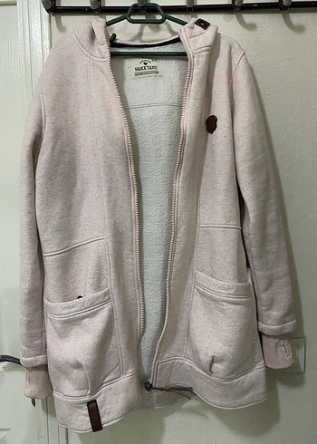 Pembe Düğmeli Kadın Midi Ceket - Görsel 3