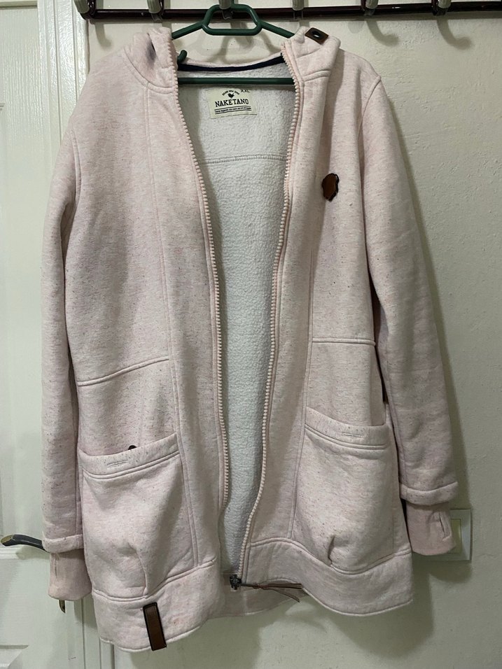 Pembe Düğmeli Kadın Midi Ceket - Görsel 3