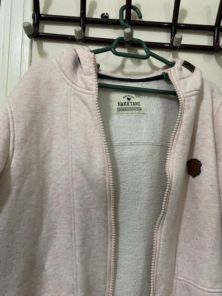 Pembe Düğmeli Kadın Midi Ceket - Görsel 2