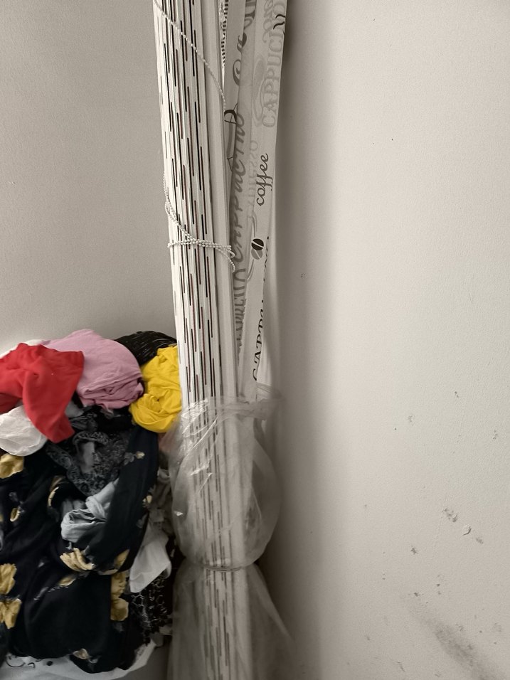 Baskılı Gri Beyaz Perde - Görsel 2