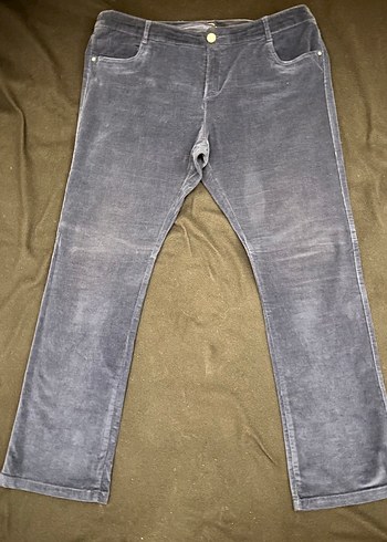 LC Waikiki Lacivert Kadın Kadife Pantolon