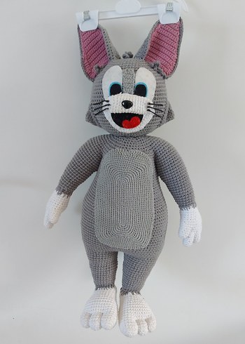 El Yapımı Amigurumi Tom Peluş 55 cm