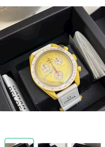 Swatch Omega Sari Analog Kronograf