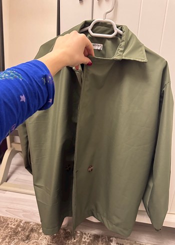 Erkek Yeşil Midi Yağmurluk - Görsel 2