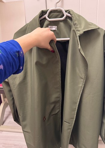 Erkek Yeşil Midi Yağmurluk - Görsel 3