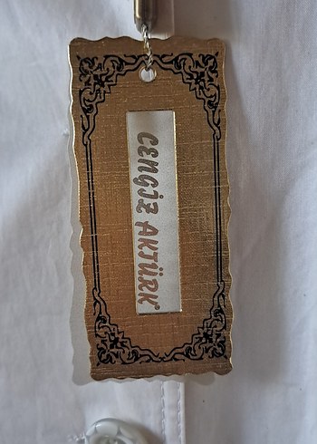 Diğer Düğmeli Beyaz Uzun Tesettür Pardesü