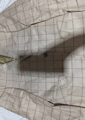 Diğer Bej Düğmeli Erkek Ceket, Normal Boy, Regular Fit