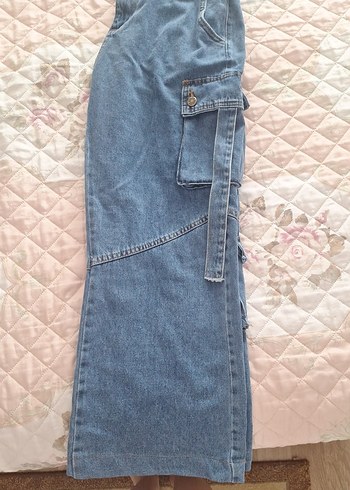 44 Beden Kadın Mavi Denim Bol KesimJean