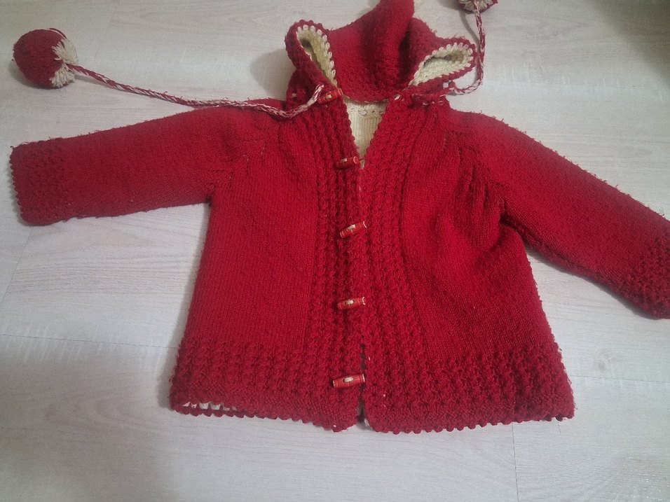 Kapüşonlu Örgü Hırka 2 kere kulandık - Görsel 4