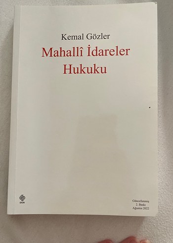 Mahalli İdareler Hukuku Kitabı
