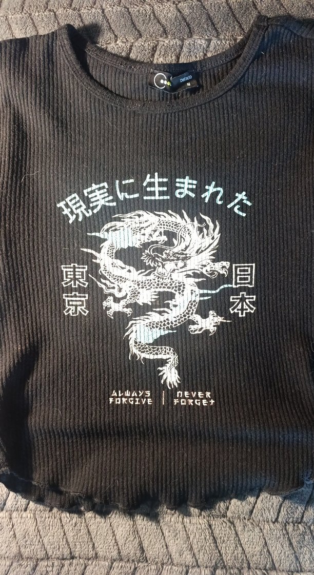 gotik whimsy y2k vintage grunge rock 2000s baskili tisort - Görsel 4