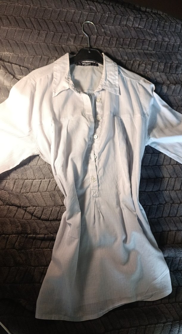 whimsy vintage grunge y2k acik mavi drapeli gomlek adil isik - Görsel 3