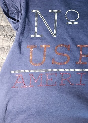 parlak isiltili pul desenli us polo assn bluz vintage y2k - Görsel 3