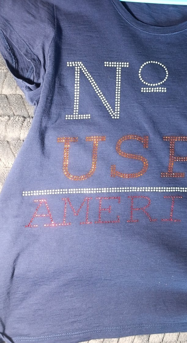 parlak isiltili pul desenli us polo assn bluz vintage y2k - Görsel 3