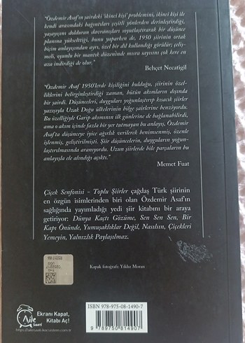 Özdemir Asaf - Çiçek Senfonisi Toplu Şiirler - Görsel 2