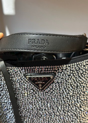 Beden Prada Siyah Deri Payetli Çanta