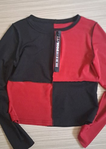 Uzun Kollu Siyah Beyaz Tişört - Görsel 3