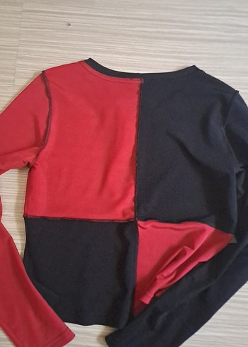 Uzun Kollu Siyah Beyaz Tişört - Görsel 4