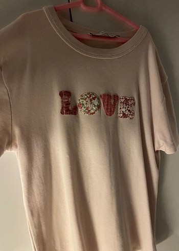 Kız Çocuk Pembe Kısa Kollu Baskılı Tişört - Görsel 3