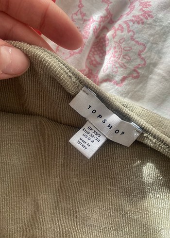 Topshop Yeşil Boyun Askılı Midi Bluz
