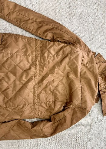 xs Beden LTB Camel Rengi Fermuarlı Kadın İnce Mont