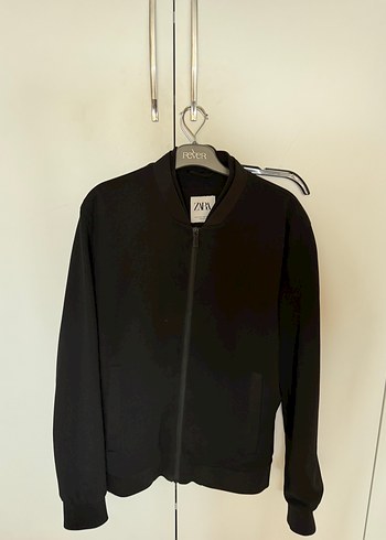 Zara Siyah Fermuarlı erkek Bomber Ceket