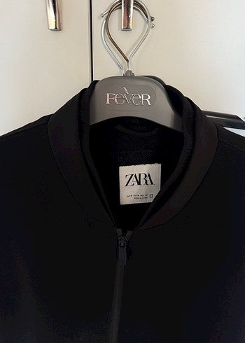 Zara Zara Siyah Fermuarlı erkek Bomber Ceket