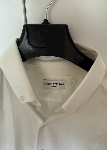 Lacoste Lacoste slim fit Erkek Beyaz Uzun Kollu Gömlek