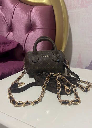 Vakko zincirli mini speedy çanta