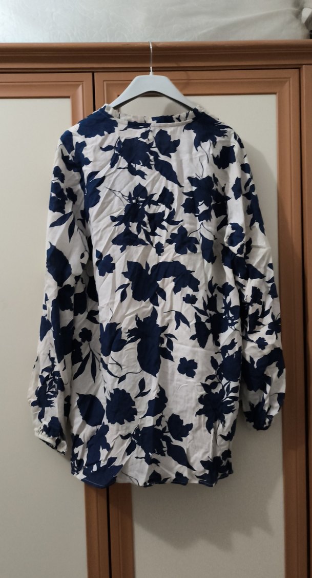 Uzun Kollu V Yaka Bohem Gömlek - Görsel 2