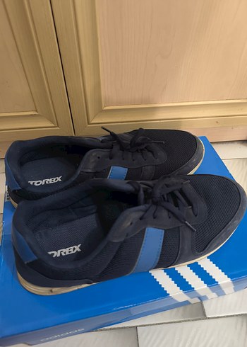 Erkek Lacivert Spor Ayakkabı Velcro Detaylı - Görsel 2