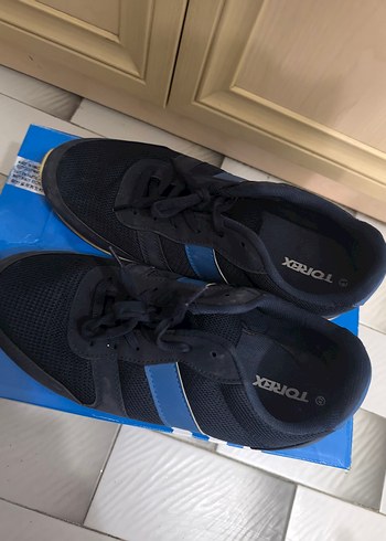 Erkek Lacivert Spor Ayakkabı Velcro Detaylı - Görsel 4