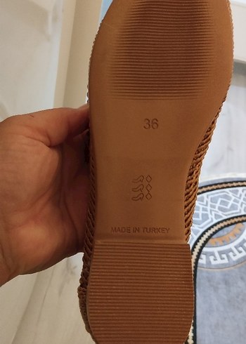 Bambi Kahverengi Örgü Detaylı Kadın Ayakkabı