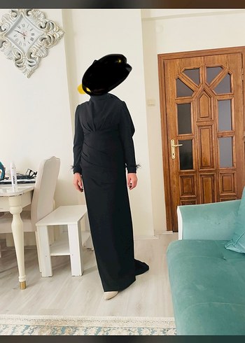 Siyah tesettür  Elbise - Görsel 3