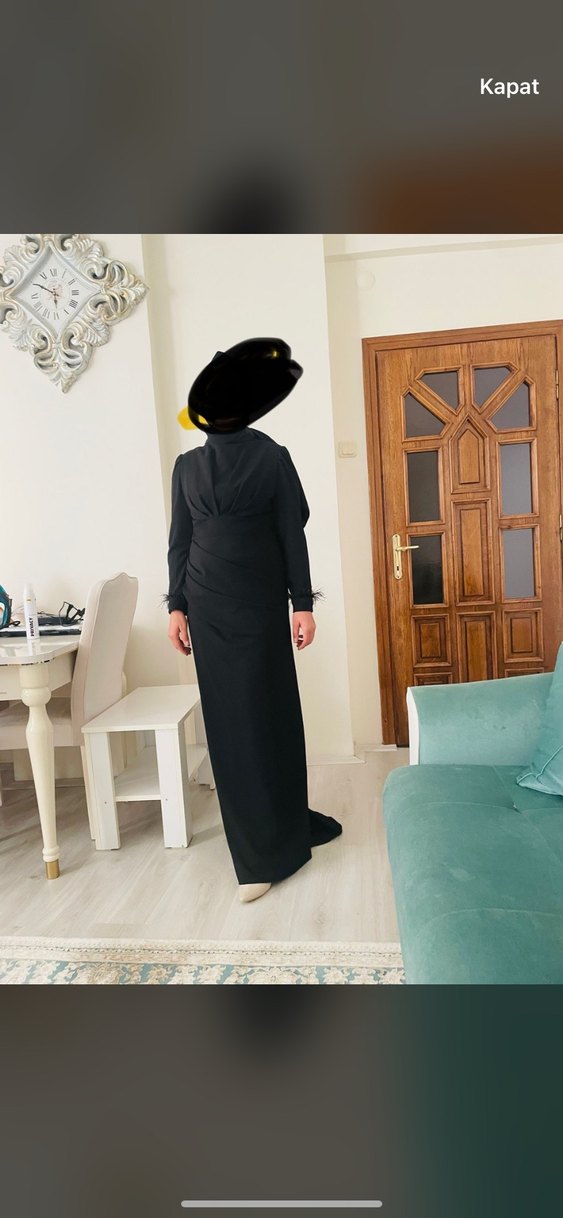 Siyah tesettür  Elbise - Görsel 3