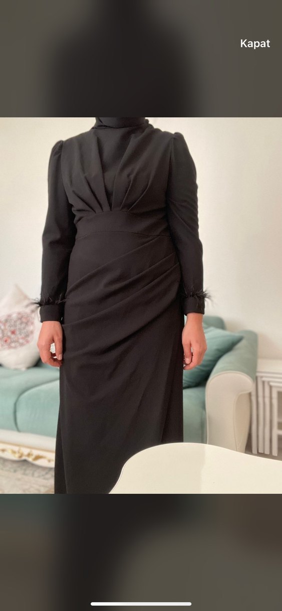 Siyah tesettür  Elbise - Görsel 2