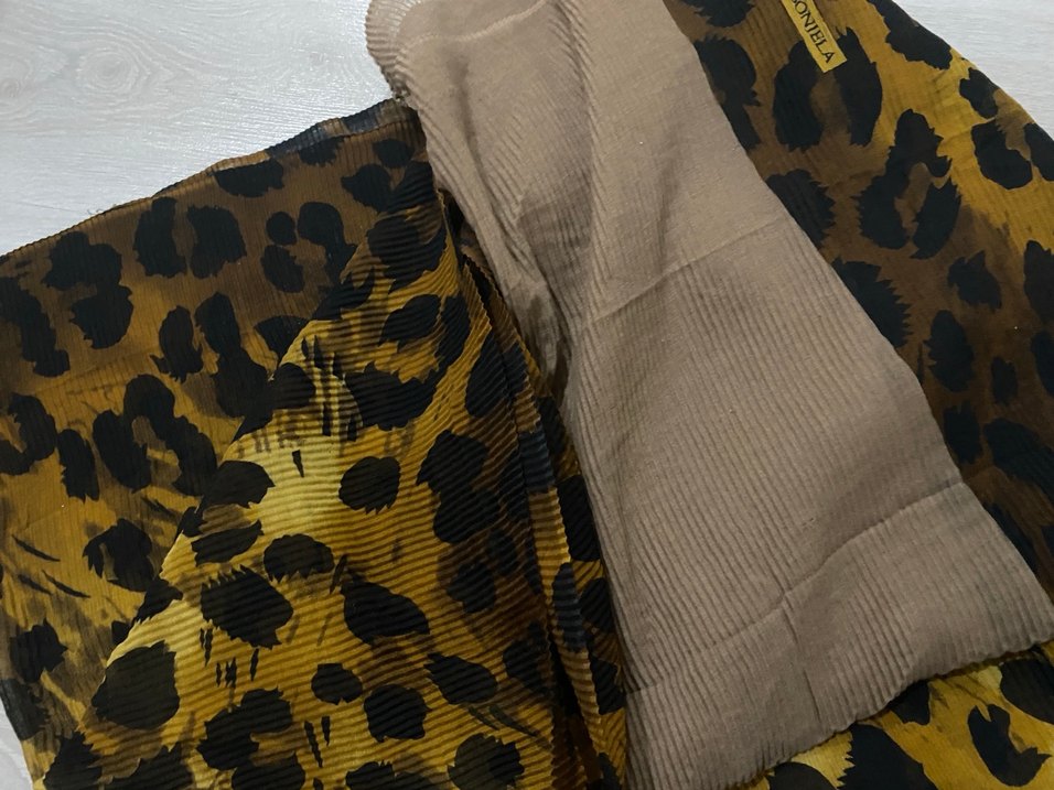 Bohem Tarzı Pileli Kahverengi Kadın şal - Görsel 2