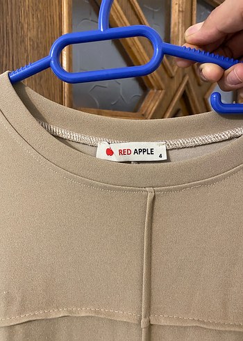 Bej Uzun Elbise, Salaş Kesim, Uzun Kollu - Görsel 2