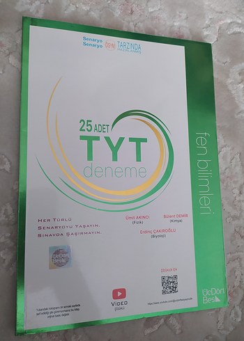 25 ADET TYT Fen Bilimleri Deneme Kitabı