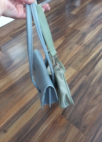 Koton MintYeşil ve Buz Mavisi Minimalist Kadın Omuz Çantası
