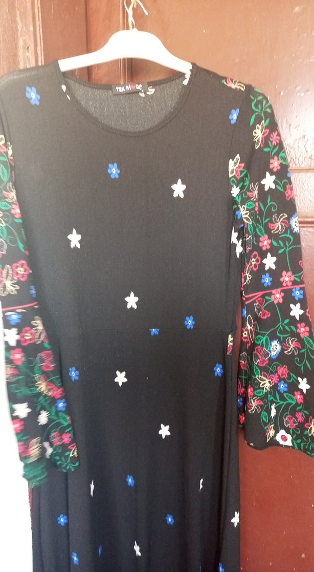 Çiçek Desenli Uzun Bohem Elbise - Görsel 3