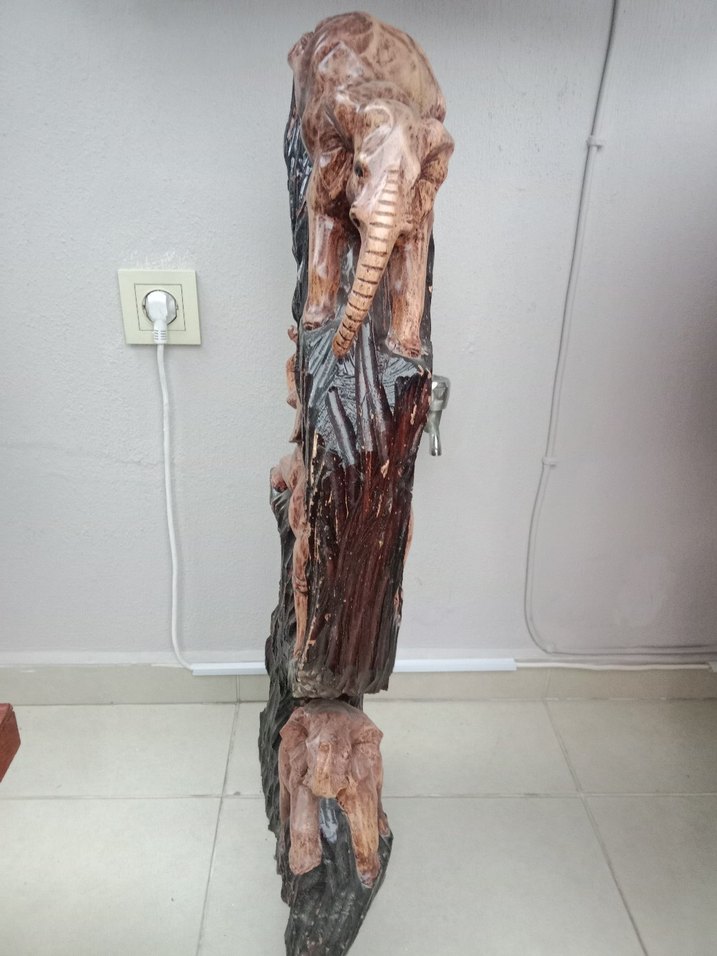 Kahverengi Fil Figürlü Ahşap Dekor - Görsel 2