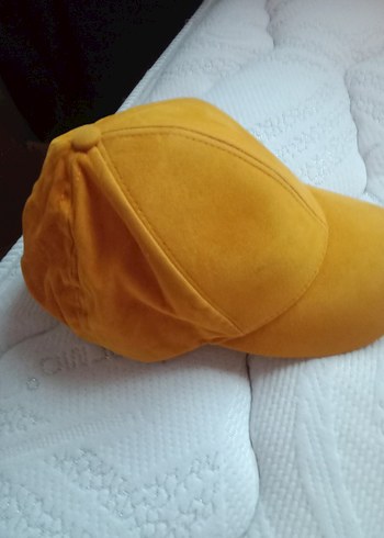Sarı Süet Kadın Spor Şapka - Görsel 2