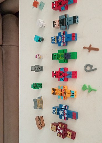 Renkli Minecraft Aksiyon Figürleri Seti - Görsel 2