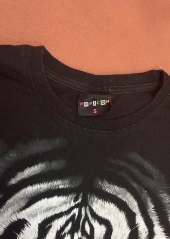 Siyah Kaplan Baskılı Erkek Tişört - Görsel 2