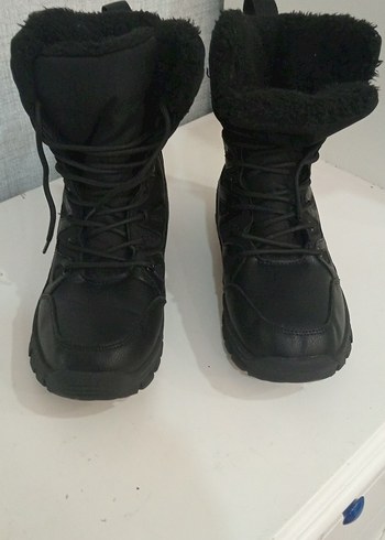 Erkek Siyah Kamuflaj Desenli Kürklü Outdoor Bot - Görsel 2